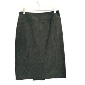 MICHAEL Michael Kors |‎ Womens 4 Pencil Skirt Dark Gray Kick Pleat Knee Length